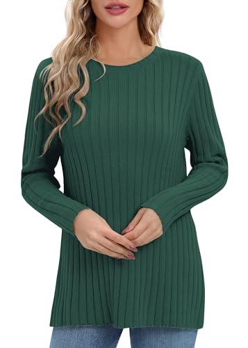 Image of Urban CoCo Women's Lightweight Crewneck Pullover Sweaters Long Sleeve Fall Knitted Sweater Tops