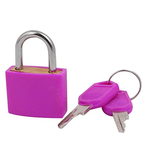 Aexit Household Office Lock Cabinet Drawer Luggage Case Security Padlock Purple w Keys Model:79as115qo27