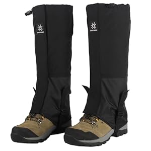 Snow Boot Gaiters – Waterproof and Sandproof Boot Gaiters – Adjustable, Lightweight and Breathable – Suitable for Hiking, Snow Walking and Other Outdoor Activities