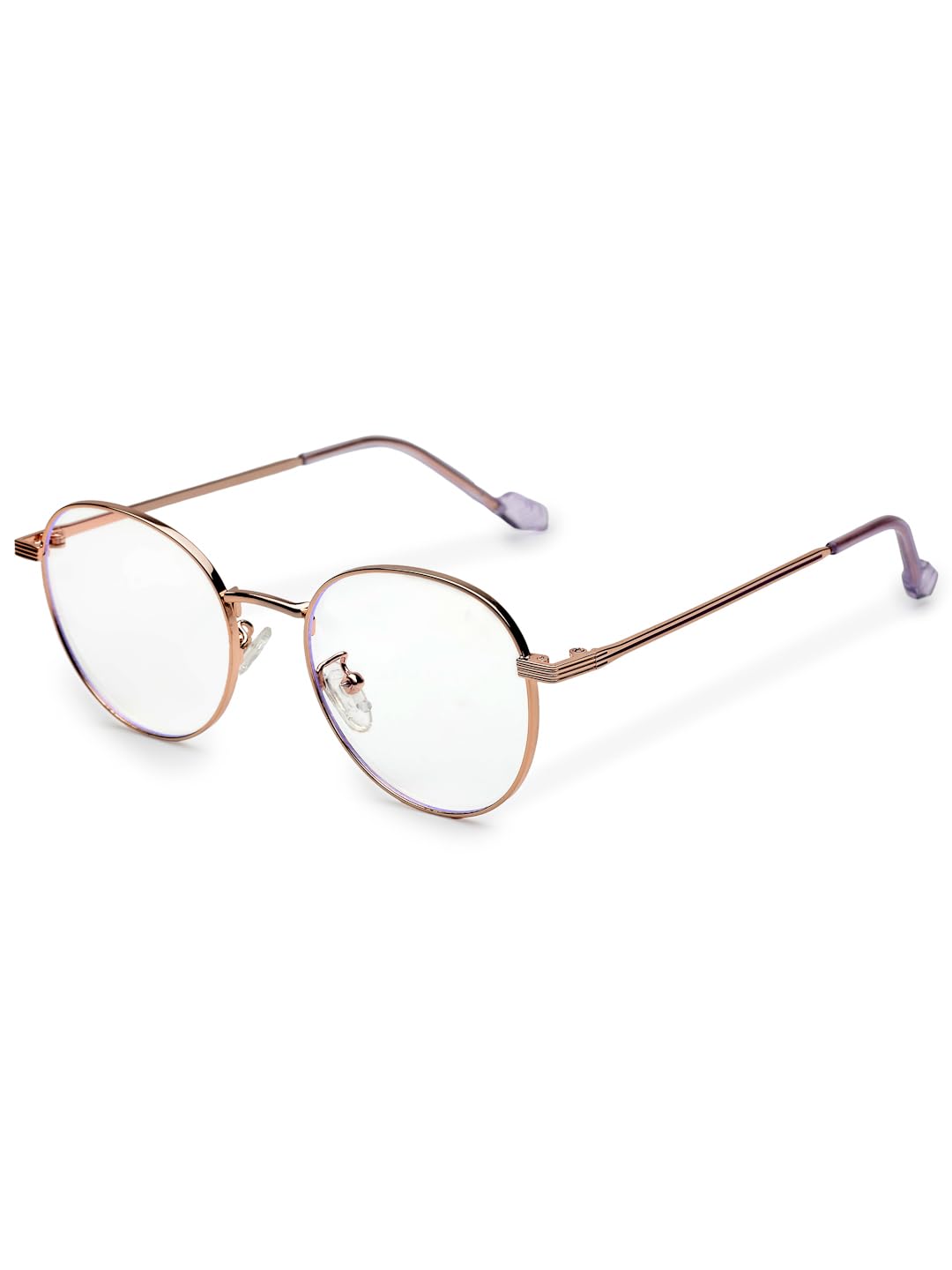 HASHTAG EYEWEAR Galveris Full Rim Round Computer Glasses (Rose Gold, Small) | UV Blocking | Trendy Eyeglasses for Men & Women | Metal Frame-image-39