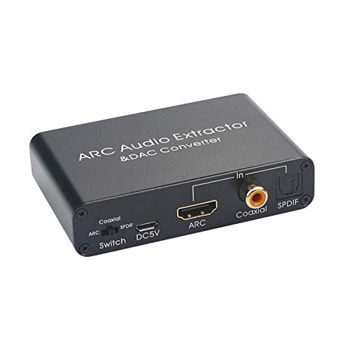 HDMI ARC Audio Extractor Pro, convertitore DAC 192KHz, HDMI ARC a coassiale ottico e analogico L/R RCA 3,5 mm, convertitore audio digitale ottico SPDIF coassiale ad analogico per sistema audio TV