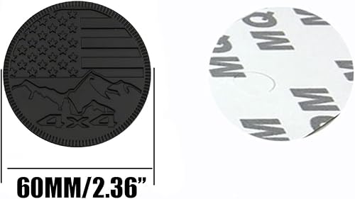 Miniatura 4 de Emblema de montaña de nieve 4 × 4 insignia automotriz de metal específicamente diseñada para el Jeep Wrangler Cherokee - Pégala en cualquier lugar!