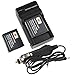 DSTE Replacement for 2X KLIC-7004 Battery + DC30 Travel and Car Charger Adapter Compatible Kodak EasyShare M2008 PlayFull Dual PlaySport PlayTouch Pentax Q7 Q-S1 Ricoh WG-M2 as NP-50 D-li68