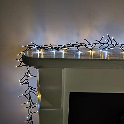 Premier 12.4m 960 LED Cluster Christmas Lights with Timer in Cool & Warm White Amazon.co.uk