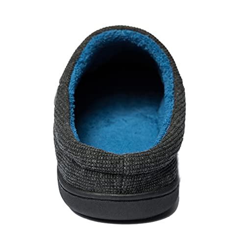 Image of NewDenBer Men's Warm Memory Foam Suede Plush Fleece Lined Slip on Indoor Outdoor Clog House Slippers