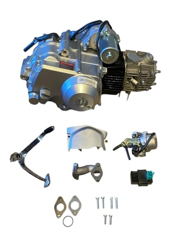 HMParts 4 Takt Motor Set 125 CCM halbautomatik E Starter Oben R0123 Rückwertsgang Luftgekühlt Geeignet für ATV, Quad, Kinderquad