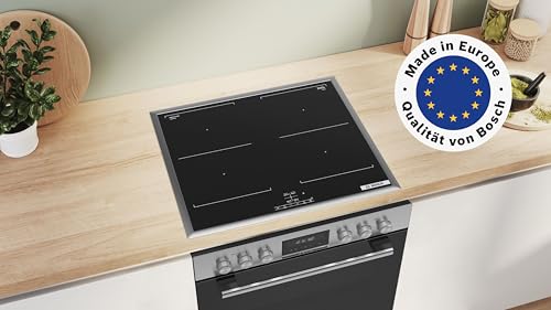 Bosch HND677LS62 Einbauherd-Set, Bestehend aus HEG578BB4 Herd, 60 x 60 cm, Air Fry, 3D Heißluft, Hydrolyse und Pyrolyse Selbstreinigung, & NVQ645CB6E Induktionskochfeld, Combi Zone, Edelstahlrahmen