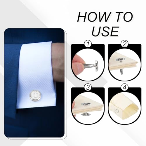 Mancuernillas clásicas de cobre para hombre miniatura 4