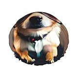 Ajuste ajustable de alta elasticidad: con un diseño elástico que se adapta a diferentes tamaños de cabeza, este gorro de ducha ajustable con diseño de chihuahua para perro garantiza un ajuste cómodo y seguro sin sentirse restrictivo.