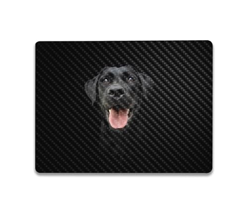 Image of MightySkins Carbon Fiber Skin Compatible with Microsoft Surface Laptop Go 3 (2023) Full Wrap Kit - Black Lab | Protective, Durable Textured Carbon Fiber Finish | Made in The USA