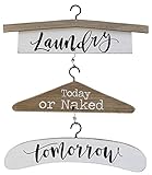 Funny Laundry Room Wall Hanging Sign Plaque - Laundry Today or Naked Tomorrow Hangers