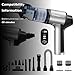 SakerPlus Hand Held Car Vacuum Cordless, 20000PA High Power Handheld Portable Vacuum & Air Duster for Car Home, 4-in-1 Mini Vacuum Cleaner with LED Display - Vacuuming, Blowing, Inflating & Deflating