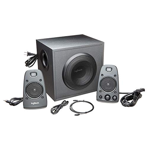 Logitech Z625 Système de Haut-Parleurs 2.1 Subwoofer, THX, 400W en Puissance, Basses Puissantes, Multidispositifs, Entrée Optique 3,5mm/RCA, Prise EU, PC/PS4/Xbox/TV/Smartphone/Tablette