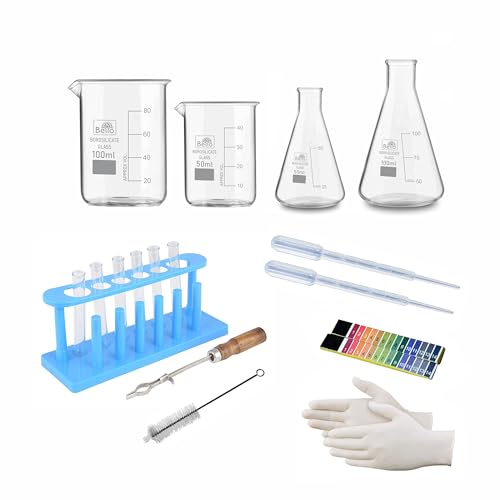 Bello Basic Lab Experimental kit of Beakers, Conical, Test t...
