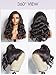 LUVME HAIR 20 Inch 360 Full Lace Wig Glueless Loose Body Wave Human Hair Wigs Pre Plucked Long Black Frontal Wig Natural Black