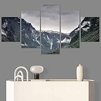SIGNWIN 5 Panel Canvas Wall Art Calming Waters for Home Decorations Ready to Hang - 60