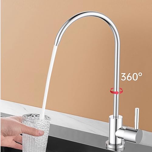 Robinet de cuisine unique en acier inoxydable résistant pour eau pure - 3