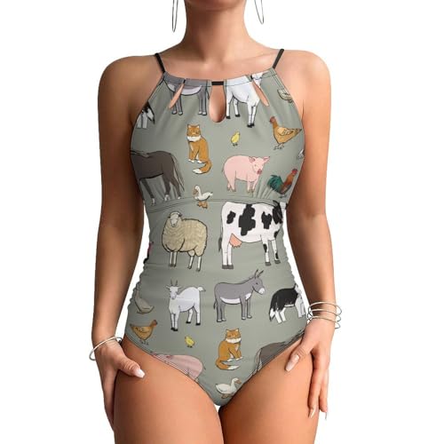 Swimsuit monokini beachwear pour femme avec effet ventre plat intégré