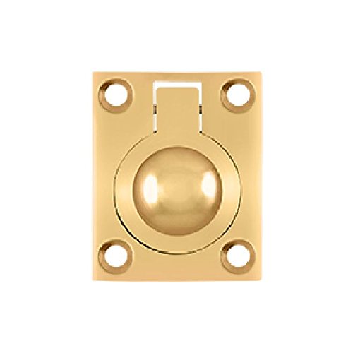 Tirador de latón macizo de 1 3/4 x 1 3/8 pulgadas para paneles de acceso y trampillas empotradas