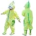 Produktbild Baogaier Jungen Mädchen Regenmantel Kapuze Regenjacken Dinosaurier Kinder Wasserdicht Atmungsaktiv Tasche Outdoor Wandern Overall Regenbekleidung für Kinder Schulkind Unisex 7-10 Jahre - Grün
