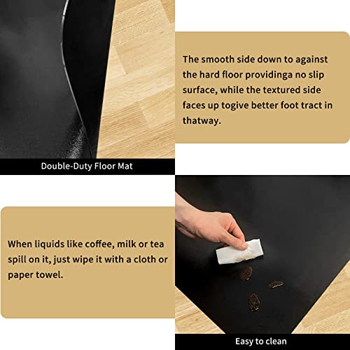 Chair Mat For Hard Floors, 30" X 48" Black Chair Mat, Computer Gaming Rolling Desk Chair Mat For Tile Floor, Small Floor Protection Mats For Home And Office (Rectangle) #TOP2