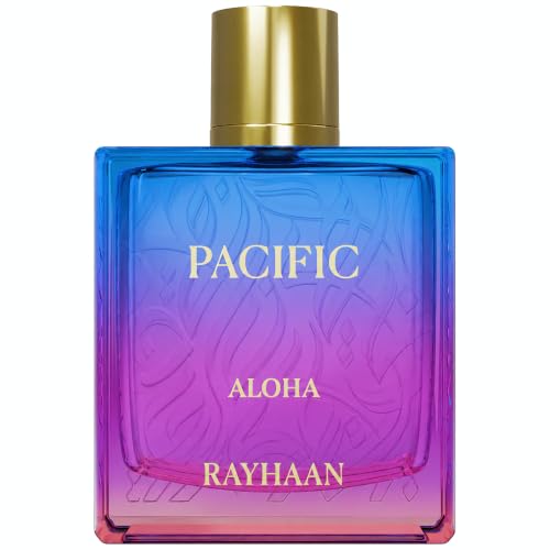 Image of Rayhaan Pacific Aloha Eau de Parfum, Fresh Aquatic Scent, Citrus & Marine Notes, Long-Lasting, Unisex, 100ml Spray