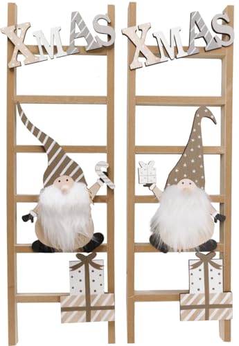 Trend Line Holzleiter Xmas 45 x 14 cm Natur Weihnachtsdeko Leiter Holz