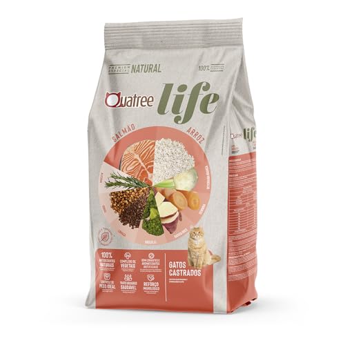 Quatree Life Ração para Gatos Castrados Salmao E Arroz 1kg