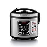 Digital 20-Cup Rice Cooker & Steamer, 5-Qt One-Touch 8-in-1 Cooker w/Delay Timer & Warm