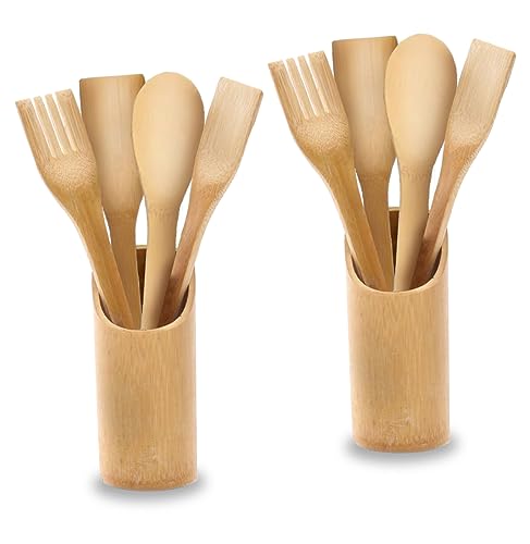 Kit 10 Peças Colheres e Espátula Ecokitchen Utensílios Com Suport...