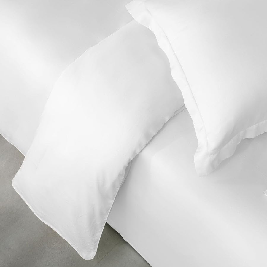 Spread Spain Bamboo Performance Duvet/Quilt Cover – Zipper Closure & 7 Secure Loops – Ultra-Soft, Breathable, Machine Washable, Eco-Friendly Bamboo Mint Fabric - King Size - 90 * 108 cms - White-image-38
