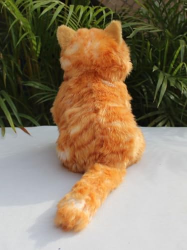 Peluche chat tigré orange cadeau de naissance doudou doux