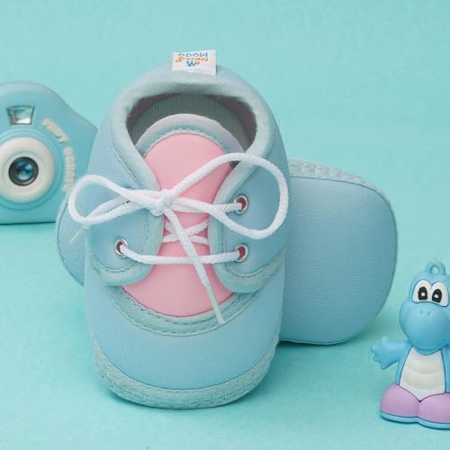 Image of Neska Moda 6 To 12 Months Baby Boys & Baby Girls Cute Soft Cotton Pre-Walker Lace Booties-BT4713