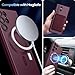 MAKAVO Matte for Samsung Galaxy S22 Ultra Case, Compatible with MagSafe, Slim Thin Magnetic Cover with Built-in Camera Lens Protector Shockproof Phone Shell (Burgundy)