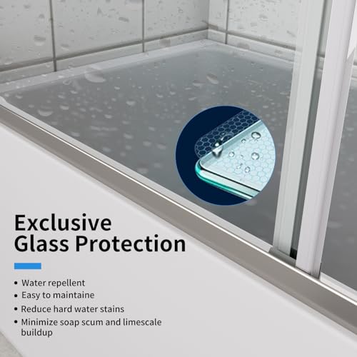 Image of Royal Guard Double Sliding Shower Door,44-48 inch W x 76 inch H,Chrome