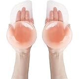 Nippleless Covers Sticky Silicone Reusable Breast Lift Nipple Cover Pasties Bra for Women Best Diameter 4.3inch(Flower) Pink