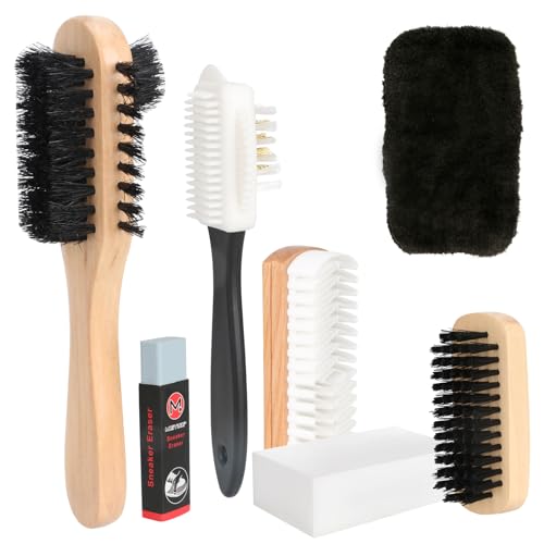 Cepillo Zapatos Piel Ante 7PCS Limpiador Zapatillas Ante Kit Limpieza Zapatillas Ante Limpiador de Zapatillas de Ante Cepillo para Zapatos Cepillos Lustradores Piel Limpia Zapatos para Zapatos Muebles