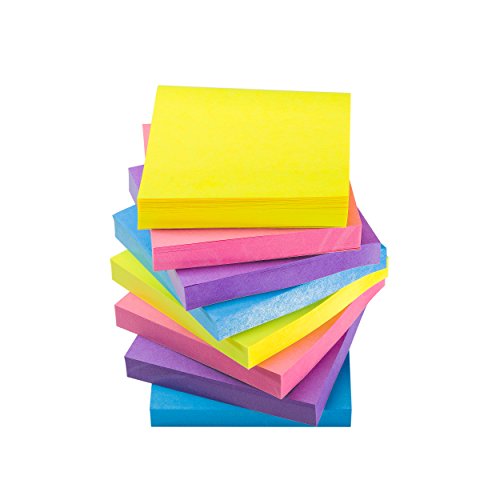 Notes adhésives 3x3 Inches Extreme blocs de 100 feuilles assortis