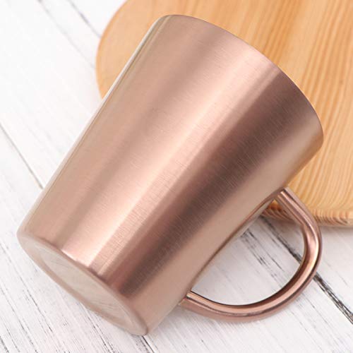 DOITOOL Caneca criativa de aço inoxidável de 340 ml com isolamento de caneca de café de camada dupla