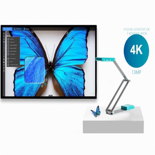 Visualizador webcam 4K multifunción 4 en 1 con USB y luz LED para Win y Mac 5