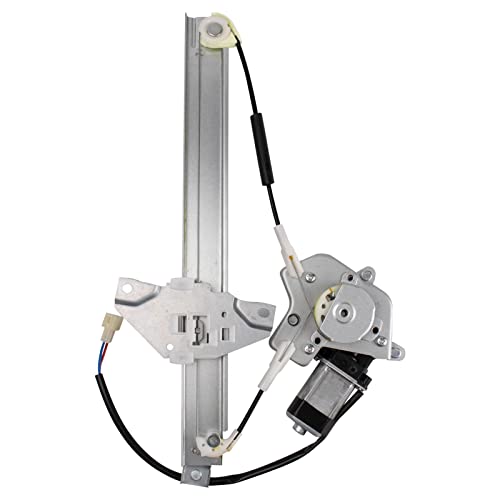 Image of TRQ Rear Passenger Side Power Window Motor and Regulator Assembly Power Compatible with 1992-1996 Toyota Camry Sedan Japan Built Models 1st VIN Digit J