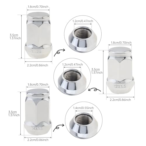 Image of Universal Wheel Stud Installer Tool with M12 x 1.25 M12 x 1.5 M14 x 1.25mm Nut（6Pcs）,Tire Removal Tool Fits Most Car Wheel Studs