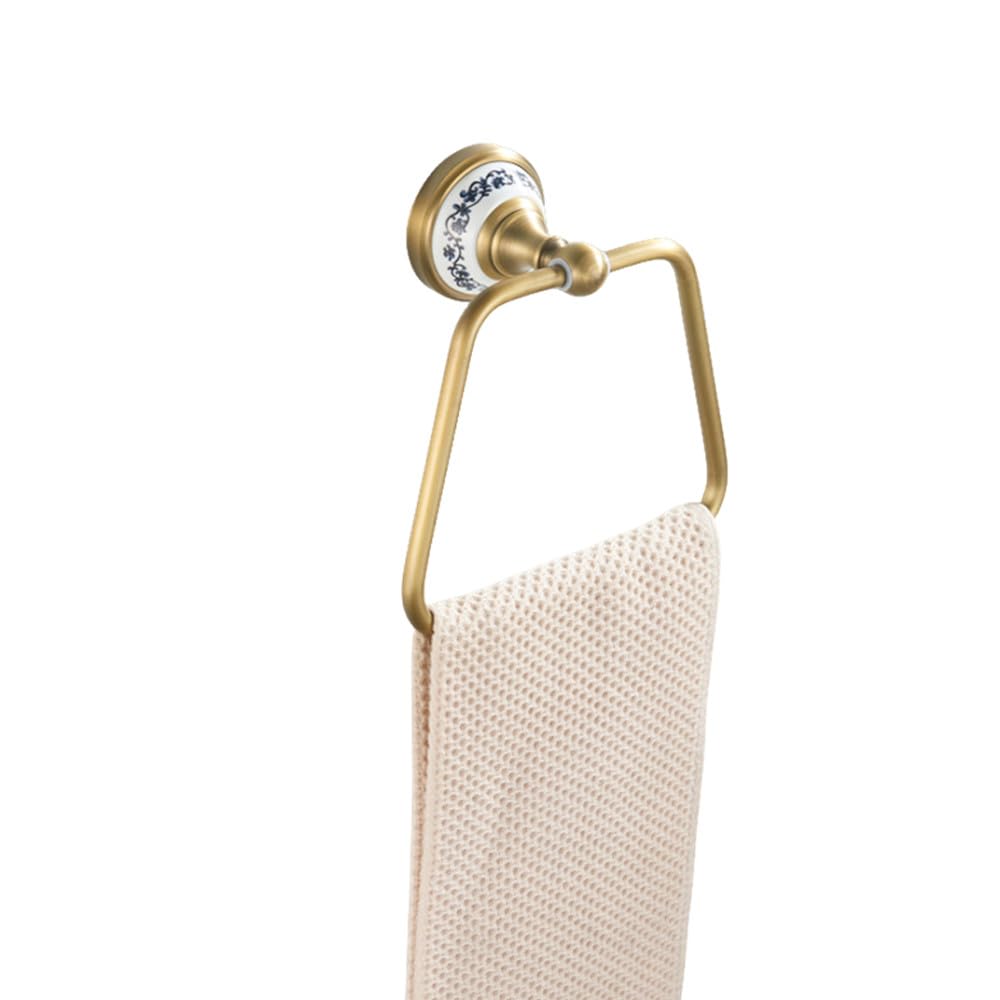 Porte-serviettes en laiton et porcelaine pour retrouver le charme des bains d'antan