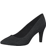 Absatzform: Stilettoabsatz s.Oliver Damen Pumps Spitz Glitzer Schwarz (Black Glitter), 40