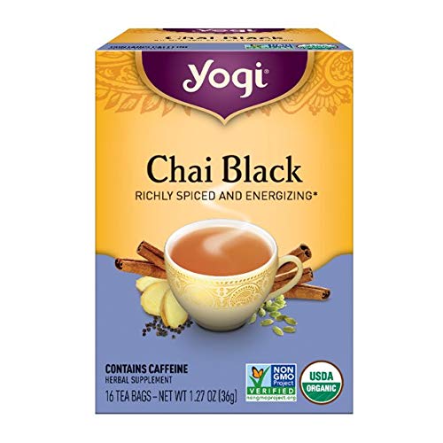 Yogi Tea, Chai Black, 16 Count (Pack of 6), Packaging May Vary