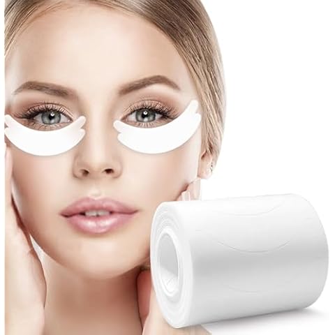 Foam Eye Pads for Eyelash Extensions - Akissos 125 PCS Pre Cut Foam Tape Under Eye Pads Lash Extension Supplies Super Soft Eye Pads Lint Free Hypoallergenic No Latex Waterproof - 1 Roll Cover