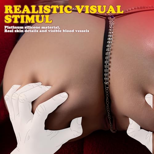 Image of 38LB Full-Size Sex Doll Male Sex Toys for Men, 100% Silicone Pocket Pussies Male Masturbator Realistic Female Adult Toy Torso Butt Stroker Ass with Tight Viginal and Anal Chanel