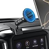 Magnetic Phone Mount Compatible with 2019-2026 Chevy Silverado HD, 2019-2021 GMC Sierra 1500 & 2020-2023 Sierra HD with 7'/8' Display, Metal Phone Holder Cradles Bracket Stand for All Smartphones