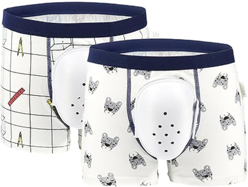 2pc Breathable Boxer Shorts for Boys Post Circumcision Recovery, Soft Cotton Circumcision Underwear, Surgery Recovery Pants(F,XL-XLarge)