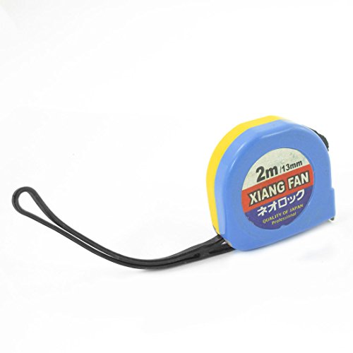 Aexit Blue Yellow Tools & Home Improvement Plastic Shell Retractable Ruler Tape Tape Measures Measure 2M